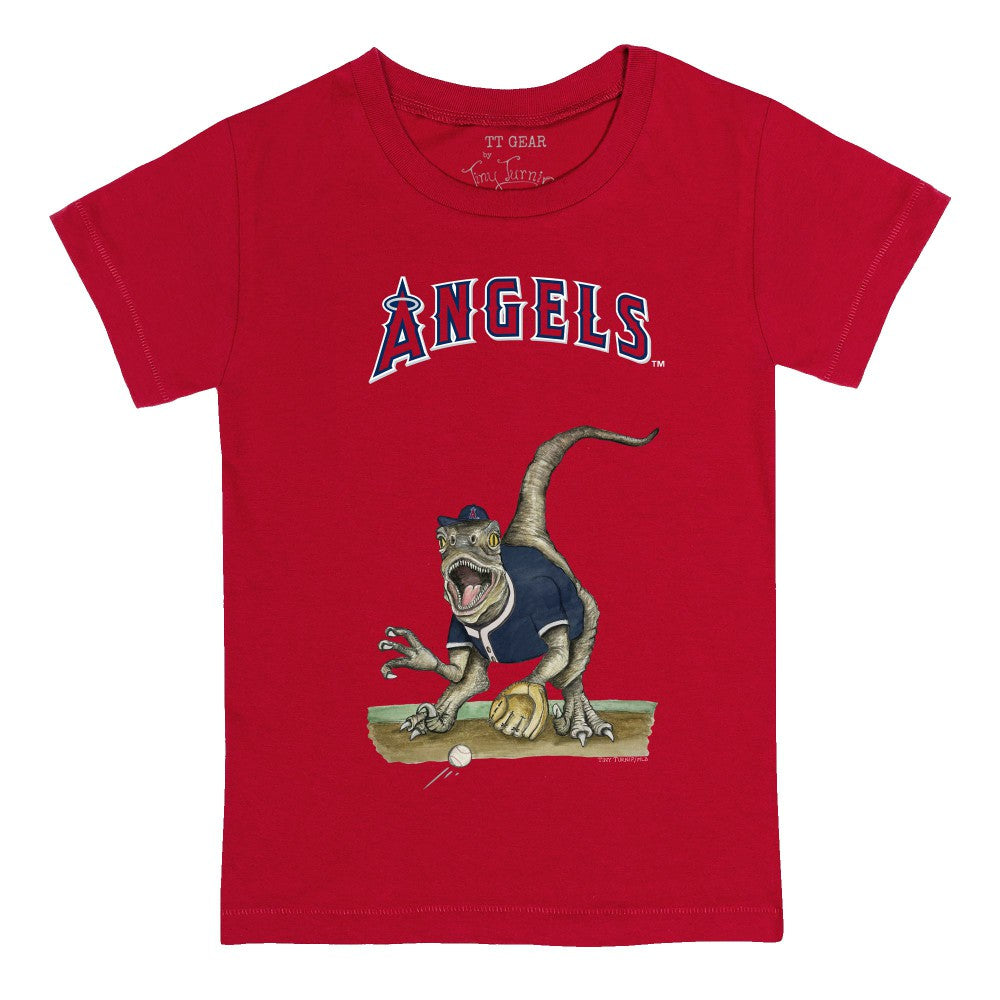Los Angeles Angels Tiny Turnip Youth Velociraptor T-Shirt - Red
