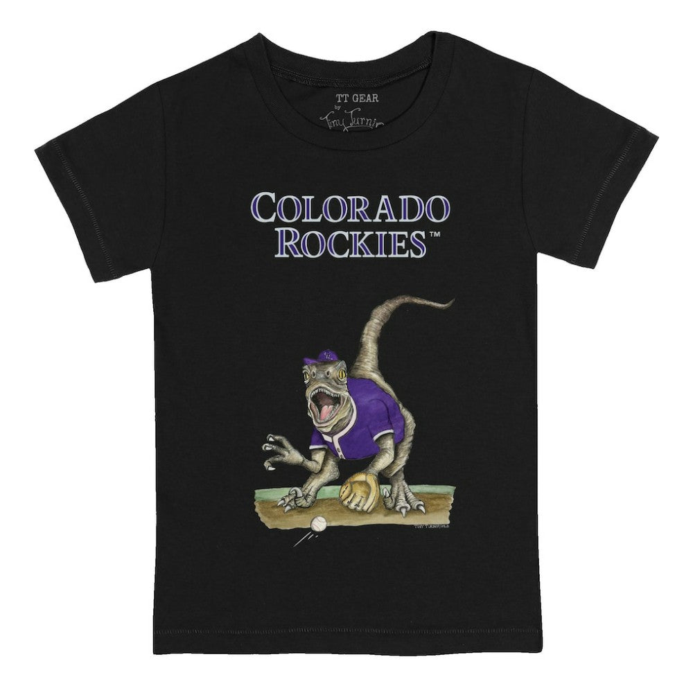 Colorado Rockies Tiny Turnip Youth Velociraptor T-Shirt - Black