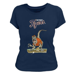 Detroit Tigers Tiny Turnip Women's Velociraptor T-Shirt - Navy