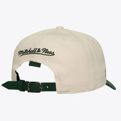 Toronto Maple Leafs Mitchell & Ness x Just Don Wave Script Pro Strapback Hat Cream/Green