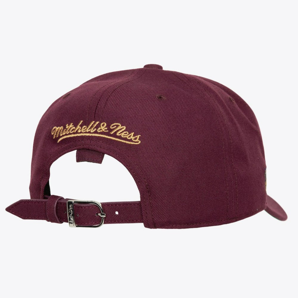 Florida Panthers Mitchell & Ness x Just Don Wave Script Pro Strapback Hat Maroon