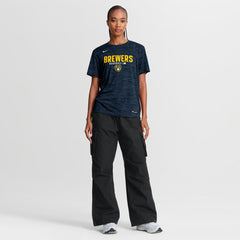 Milwaukee Brewers Women's Authentic Collection Velocity Dri-FIT T-Shirt - Navy | Nike