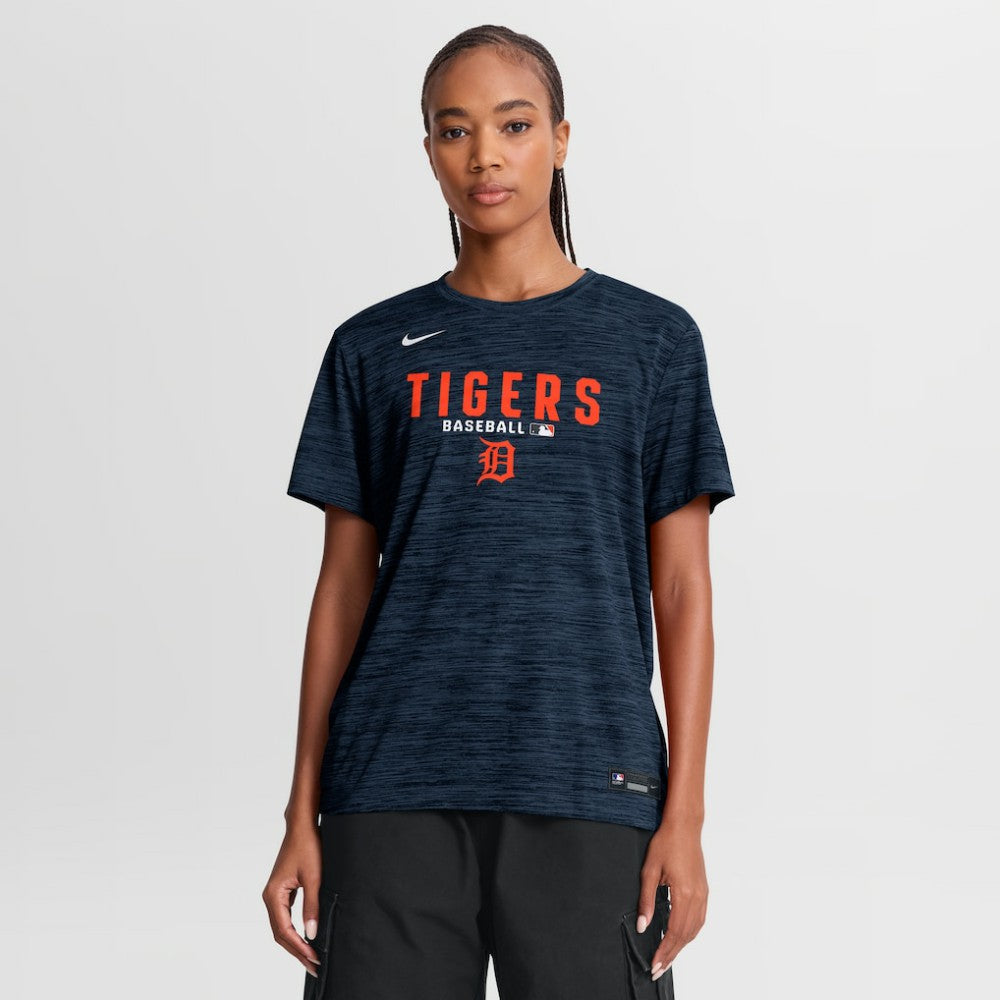 Detroit Tigers Women's Authentic Collection Velocity Dri-FIT T-Shirt - Navy | Nike