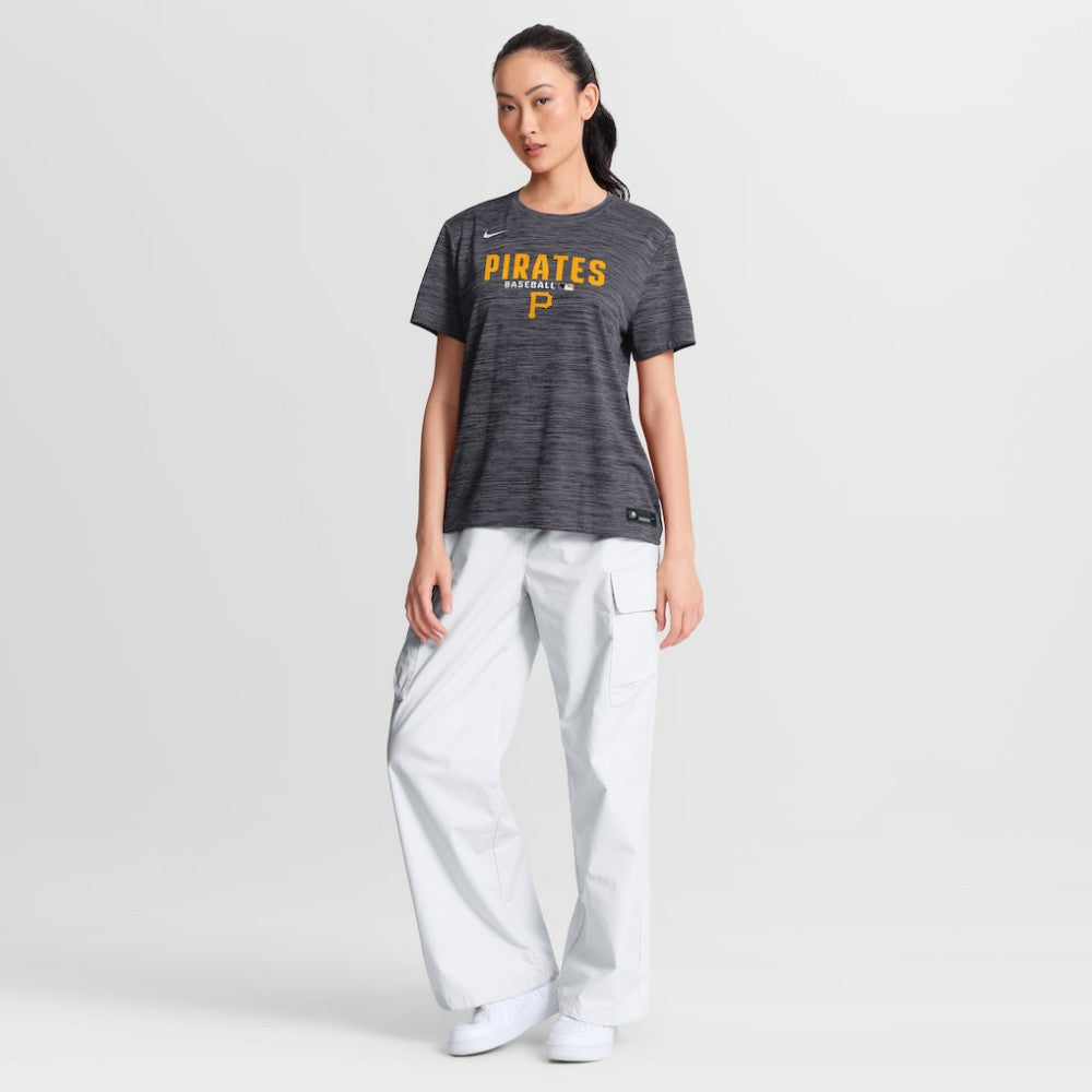 Pittsburgh Pirates Women's Authentic Collection Velocity Dri-FIT T-Shirt - Black | Nike