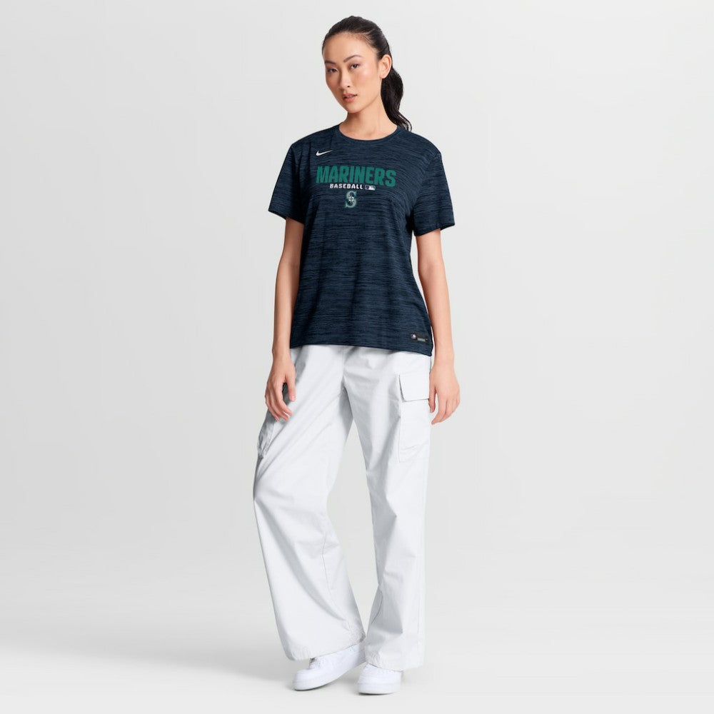 Seattle Mariners Women's Authentic Collection Velocity Dri-FIT T-Shirt - Navy | Nike