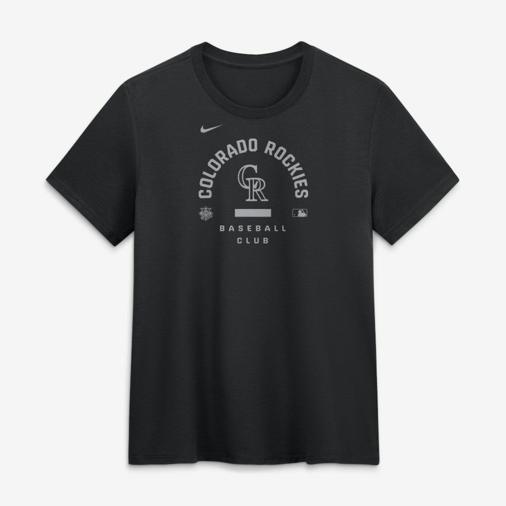 Colorado Rockies Women's Authentic Collection Early Work Tri-Blend Dri-FIT T-Shirt - Black | Nike