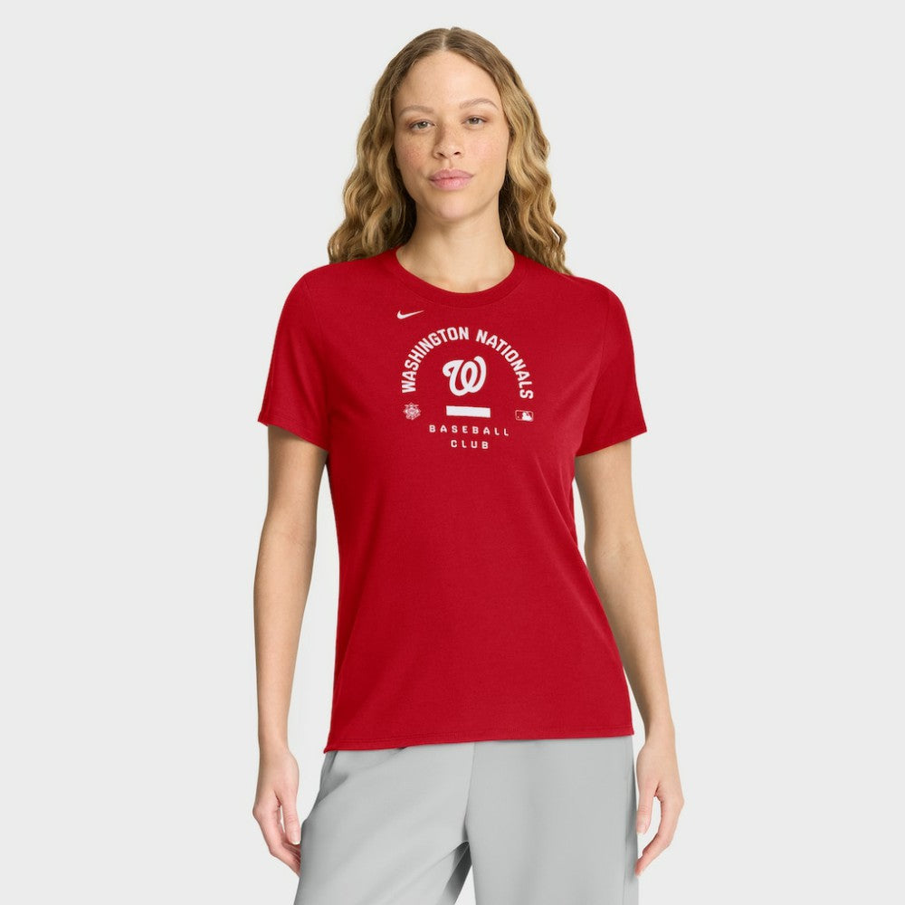 Washington Nationals Women's Authentic Collection Early Work Tri-Blend Dri-FIT T-Shirt - Red | Nike