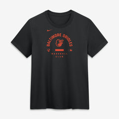 Baltimore Orioles Women's Authentic Collection Early Work Tri-Blend Dri-FIT T-Shirt - Black | Nike