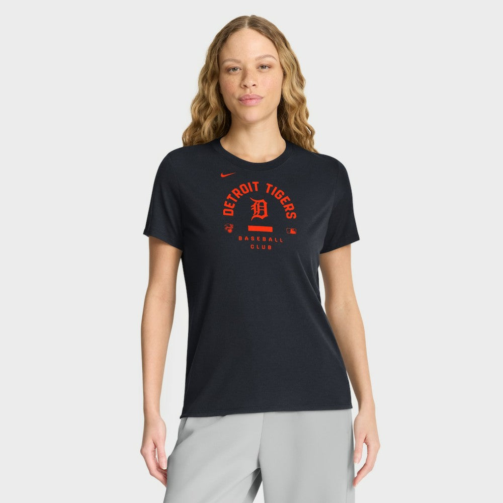 Detroit Tigers Women's Authentic Collection Early Work Tri-Blend Dri-FIT T-Shirt - Navy | Nike