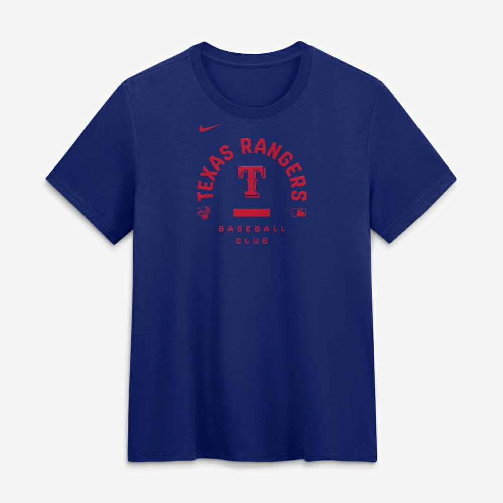 Texas Rangers Women's Authentic Collection Early Work Tri-Blend Dri-FIT T-Shirt - Royal | Nike