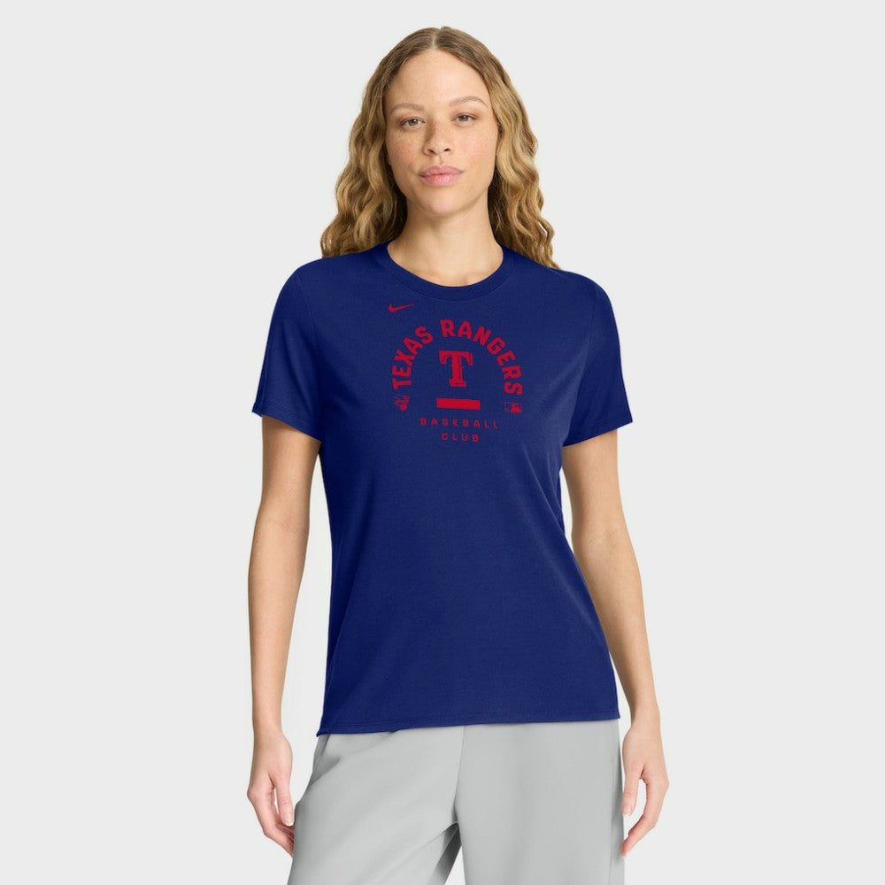 Texas Rangers Women's Authentic Collection Early Work Tri-Blend Dri-FIT T-Shirt - Royal | Nike