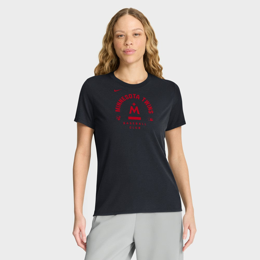 Minnesota Twins Women's Authentic Collection Early Work Tri-Blend Dri-FIT T-Shirt - Navy | Nike
