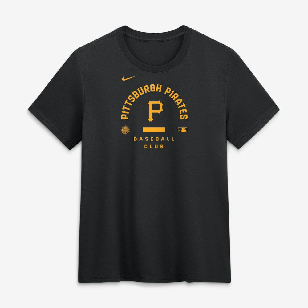 Pittsburgh Pirates Women's Authentic Collection Early Work Tri-Blend Dri-FIT T-Shirt - Black | Nike