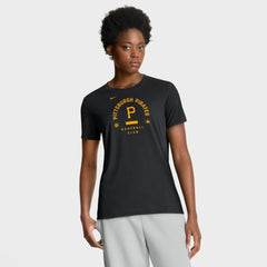 Pittsburgh Pirates Women's Authentic Collection Early Work Tri-Blend Dri-FIT T-Shirt - Black | Nike