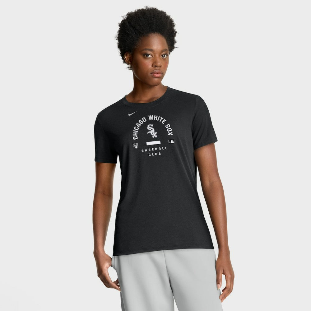 Chicago White Sox Women's Authentic Collection Early Work Tri-Blend Dri-FIT T-Shirt - Black | Nike