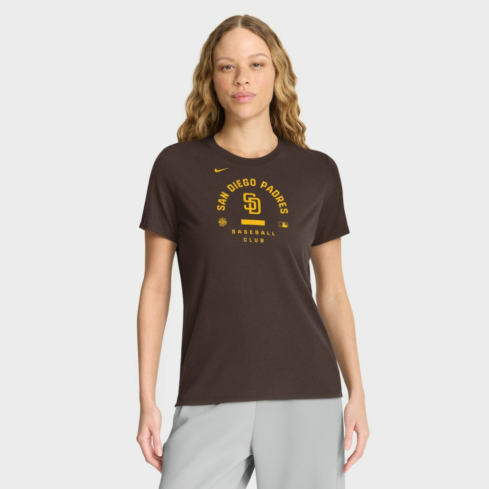 San Diego Padres Women's Authentic Collection Early Work Tri-Blend Dri-FIT T-Shirt - Brown | Nike