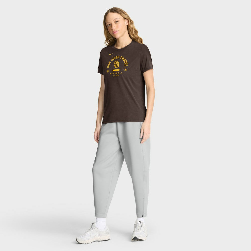 San Diego Padres Women's Authentic Collection Early Work Tri-Blend Dri-FIT T-Shirt - Brown | Nike
