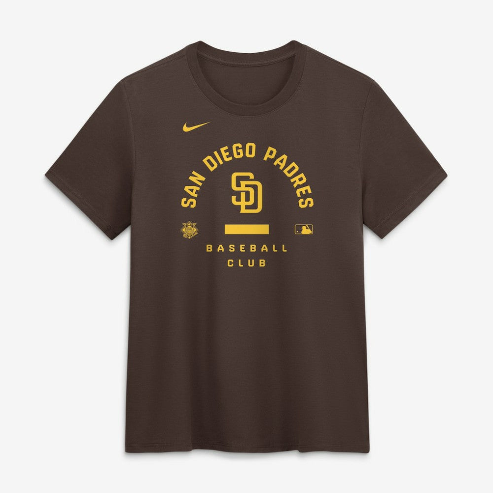 San Diego Padres Women's Authentic Collection Early Work Tri-Blend Dri-FIT T-Shirt - Brown | Nike