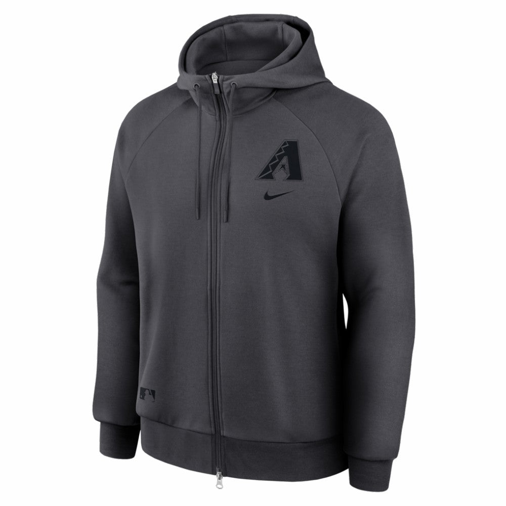 Arizona Diamondbacks Authentic Collection Player Raglan Dri-FIT Full-Zip Hoodie - Anthracite | Nike