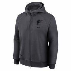 Baltimore Orioles Authentic Collection Player Raglan Dri-FIT Full-Zip Hoodie - Anthracite | Nike