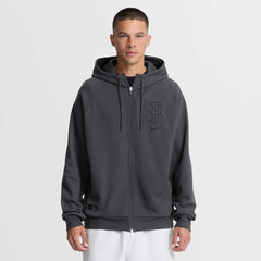Boston Red Sox Authentic Collection Player Raglan Dri-FIT Full-Zip Hoodie - Anthracite | Nike