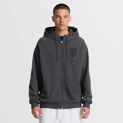San Francisco Giants Authentic Collection Player Raglan Dri-FIT Full-Zip Hoodie - Anthracite | Nike