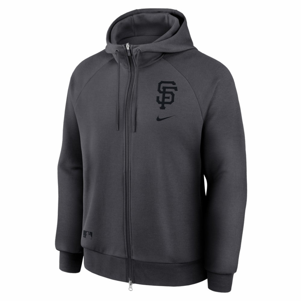 San Francisco Giants Authentic Collection Player Raglan Dri-FIT Full-Zip Hoodie - Anthracite | Nike