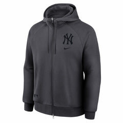 New York Yankees Authentic Collection Player Raglan Dri-FIT Full-Zip Hoodie - Anthracite | Nike