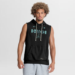 Arizona Diamondbacks Authentic Collection Standard Issue Dri-FIT Sleeveless Hoodie - Black | Nike