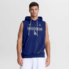 Los Angeles Dodgers Authentic Collection Standard Issue Dri-FIT Sleeveless Hoodie - Royal | Nike