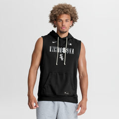 Chicago White Sox Authentic Collection Standard Issue Dri-FIT Sleeveless Hoodie - Black | Nike