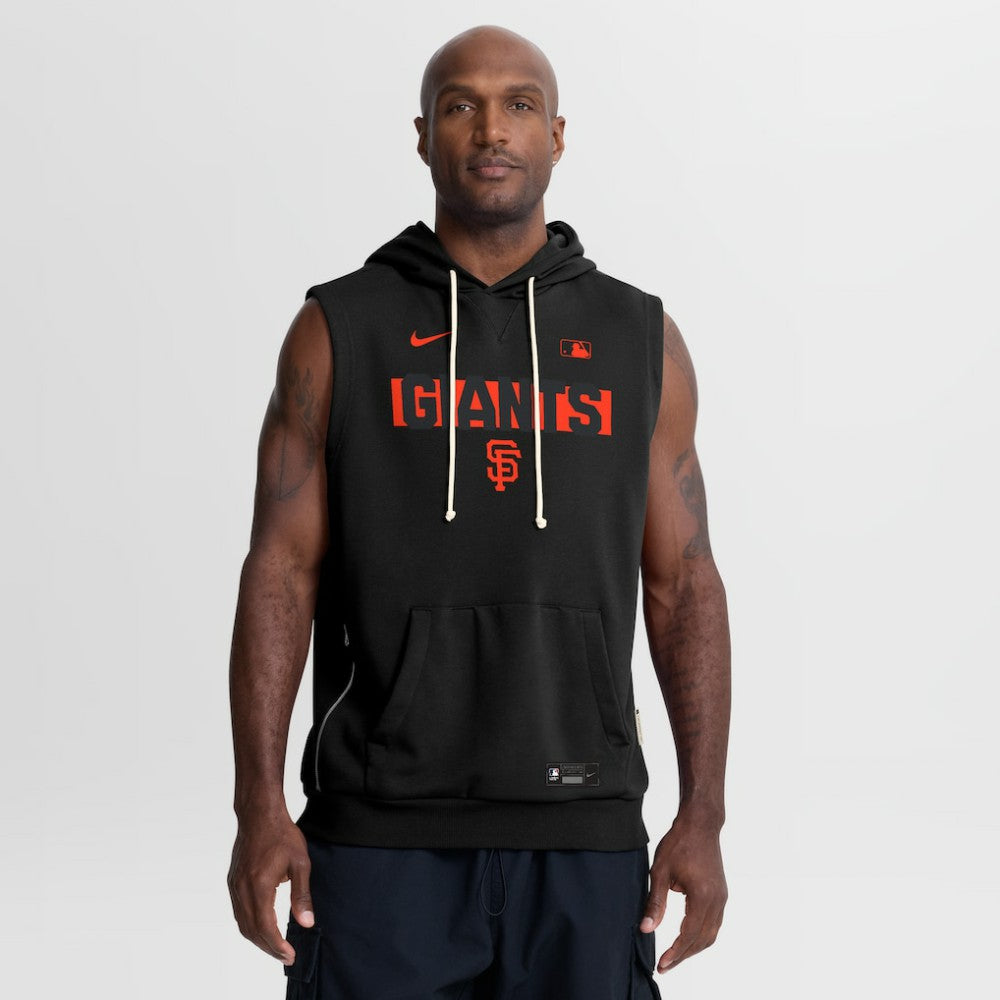 San Francisco Giants Authentic Collection Standard Issue Dri-FIT Sleeveless Hoodie - Black | Nike