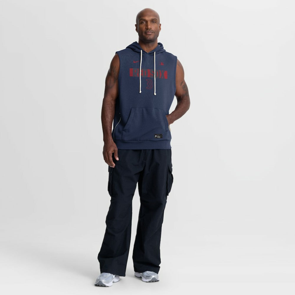Boston Red Sox Authentic Collection Standard Issue Dri-FIT Sleeveless Hoodie - Navy | Nike