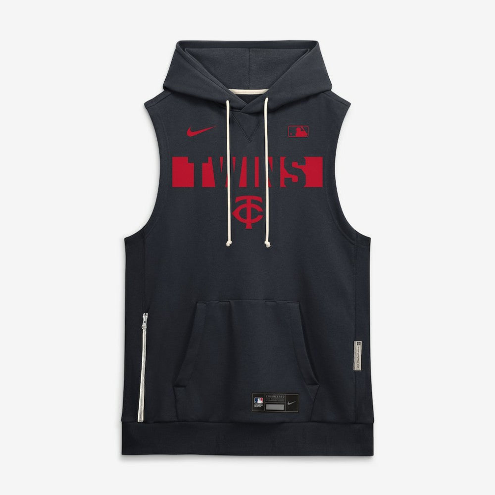Minnesota Twins Authentic Collection Standard Issue Dri-FIT Sleeveless Hoodie - Navy | Nike