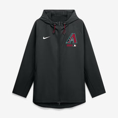 Arizona Diamondbacks Authentic Collection Raglan Therma-FIT Full-Zip Hooded Jacket - Black | Nike
