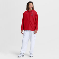 Los Angeles Angels Authentic Collection Raglan Therma-FIT Full-Zip Hooded Jacket - Red | Nike