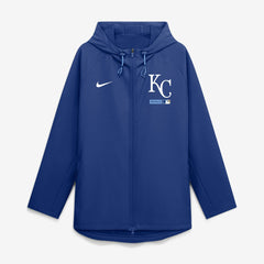 Kansas City Royals Authentic Collection Raglan Therma-FIT Full-Zip Hooded Jacket - Royal | Nike