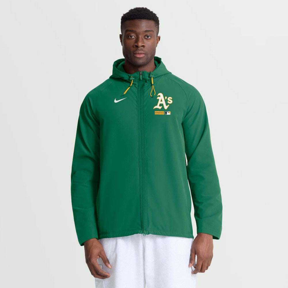 Athletics Authentic Collection Raglan Therma-FIT Full-Zip Hooded Jacket - Kelly Green | Nike