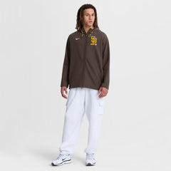 San Diego Padres Authentic Collection Raglan Therma-FIT Full-Zip Hooded Jacket - Brown | Nike