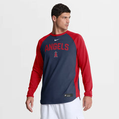Los Angeles Angels Authentic Collection Raglan Dri-FIT Sweatshirt - Navy | Nike
