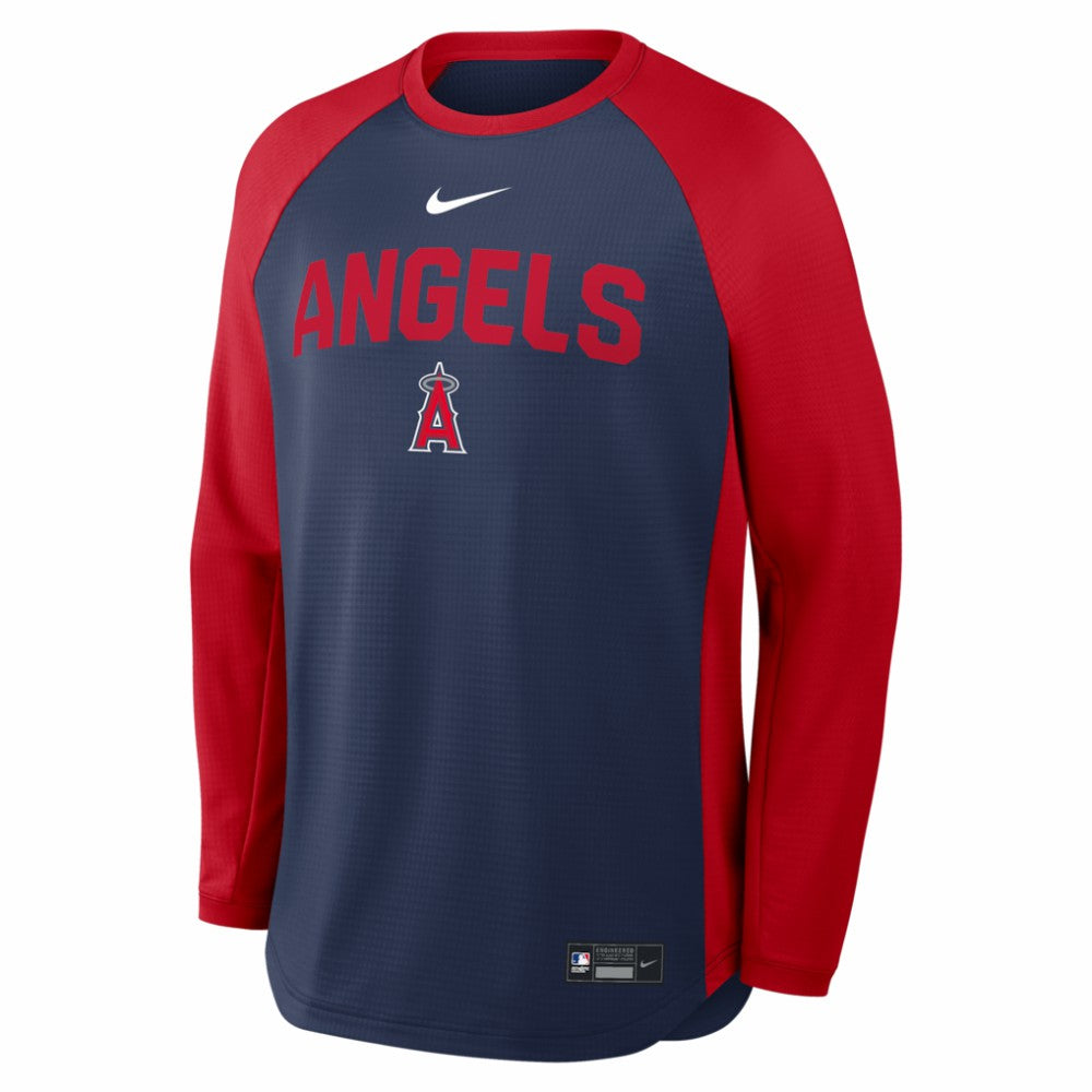 Los Angeles Angels Authentic Collection Raglan Dri-FIT Sweatshirt - Navy | Nike
