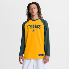 Athletics Authentic Collection Raglan Dri-FIT Sweatshirt - Gold | Nike