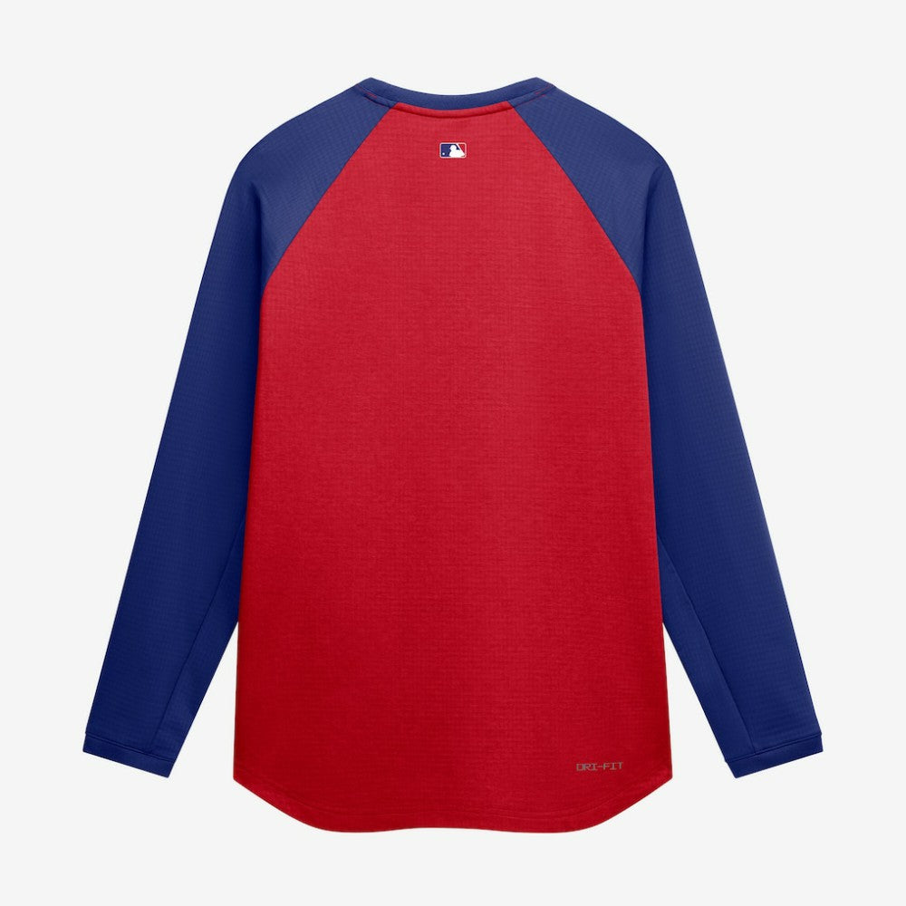 Texas Rangers Authentic Collection Raglan Dri-FIT Sweatshirt - Red | Nike