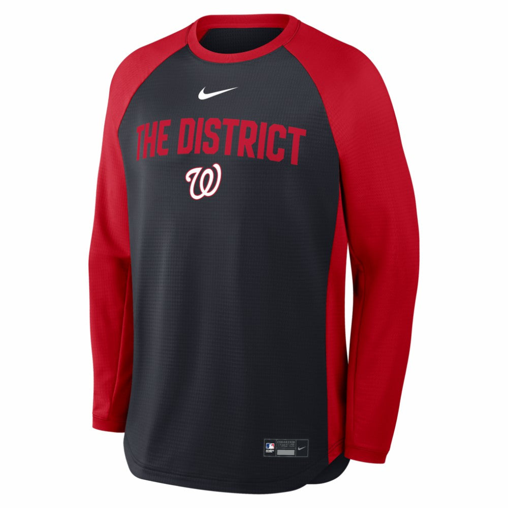 Washington Nationals Authentic Collection Raglan Dri-FIT Sweatshirt - Navy | Nike