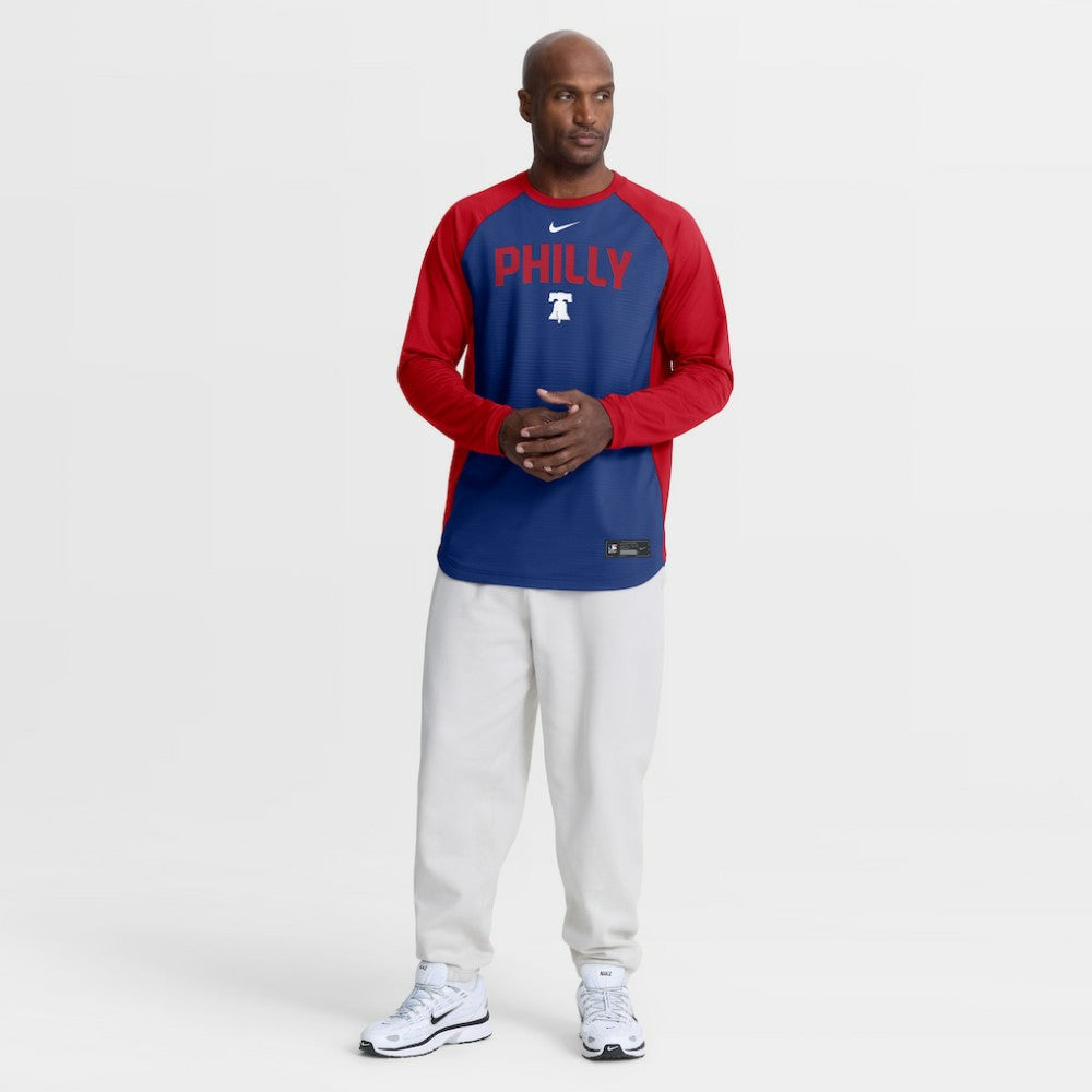 Philadelphia Phillies Authentic Collection Raglan Dri-FIT Sweatshirt - Royal | Nike
