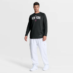 New York Mets Authentic Collection Raglan Dri-FIT Sweatshirt - Black | Nike