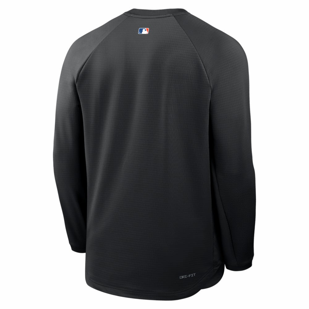 New York Mets Authentic Collection Raglan Dri-FIT Sweatshirt - Black | Nike