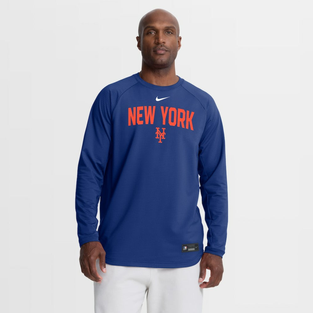 New York Mets Authentic Collection Raglan Dri-FIT Sweatshirt - Royal | Nike