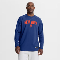 New York Mets Authentic Collection Raglan Dri-FIT Sweatshirt - Royal | Nike