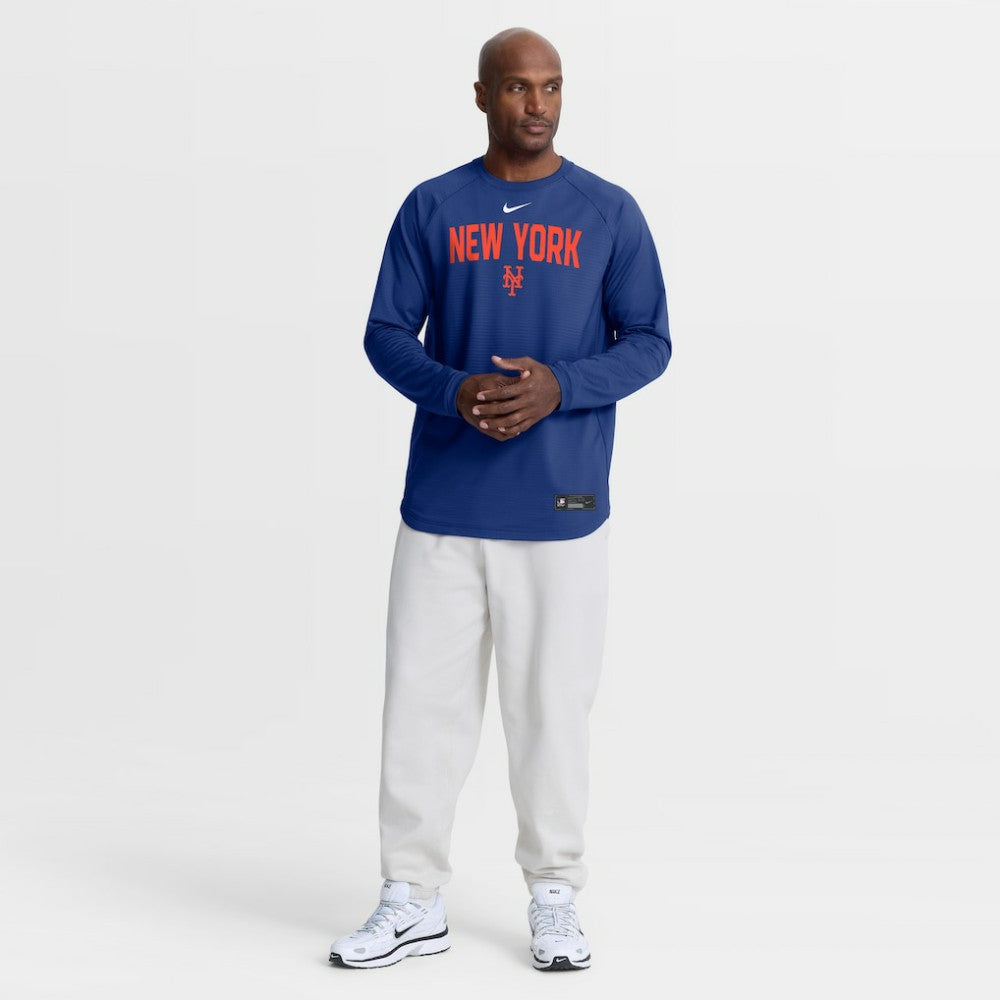New York Mets Authentic Collection Raglan Dri-FIT Sweatshirt - Royal | Nike